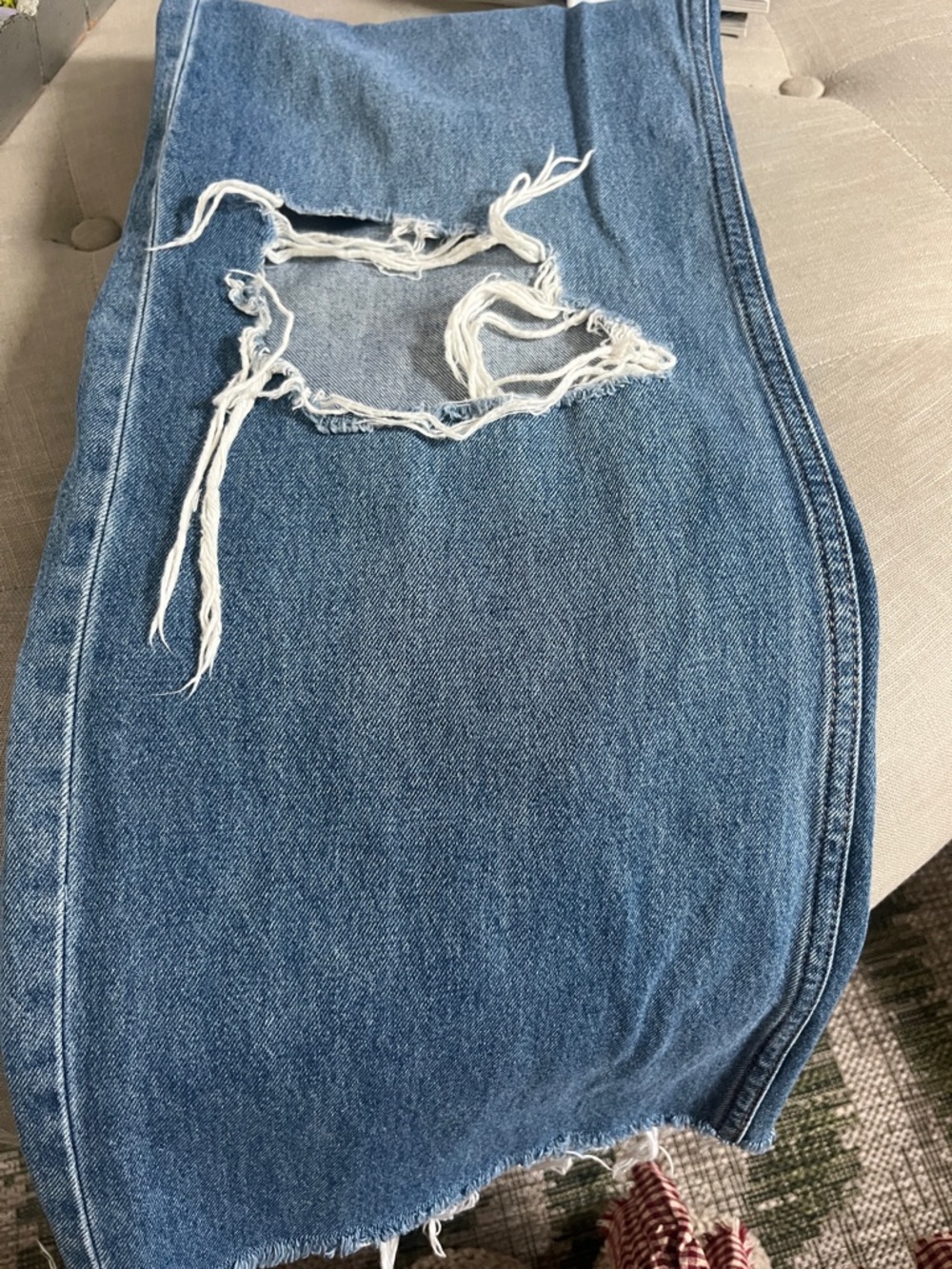 Blue Distressed Women’s Jeans